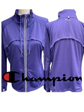 Champion Purple Reflective Trim Lightweight Running Jacket (L)